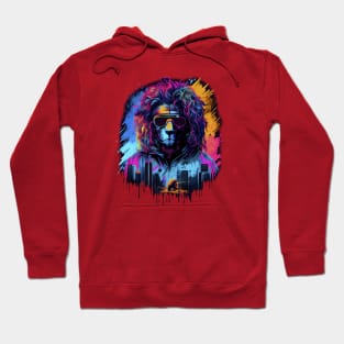 Lion colorful painting Hoodie